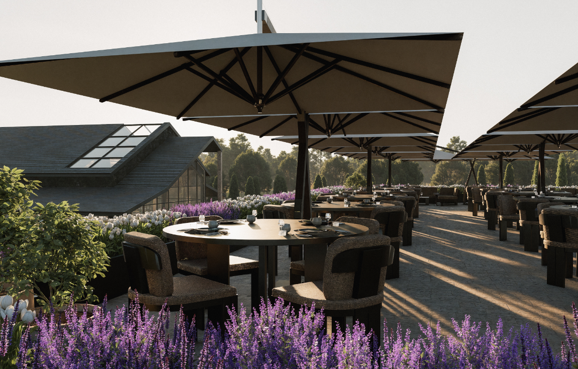 Intimate event on rooftop terrace at Sixty Six Vines with garden views and seating